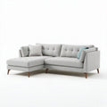 Sofa narożna z tkaniny z funkcją spania w kolorze ciemnozielonym 200 x 90 x 85cm
