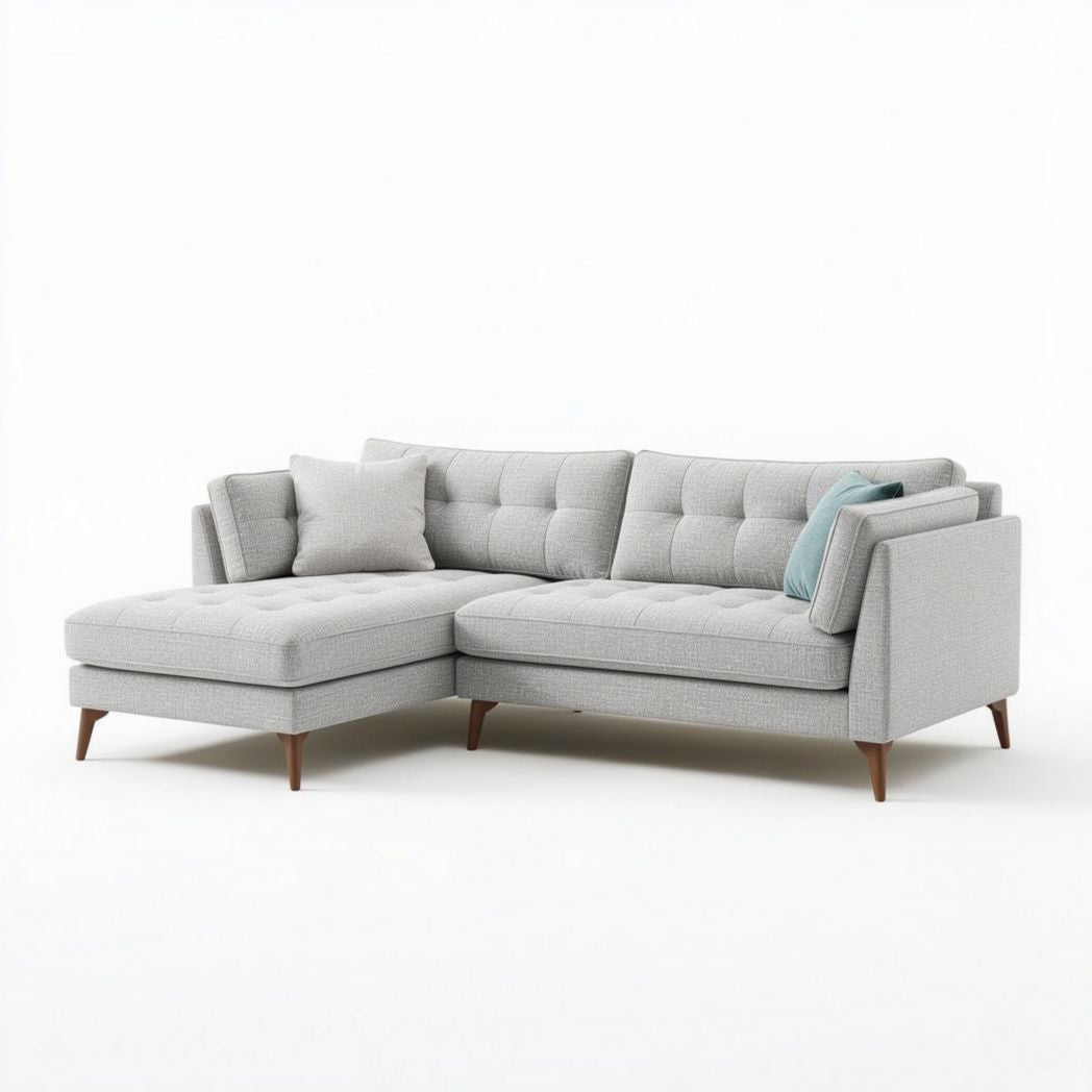 Sofa narożna z tkaniny z funkcją spania w kolorze ciemnozielonym 200 x 90 x 85cm