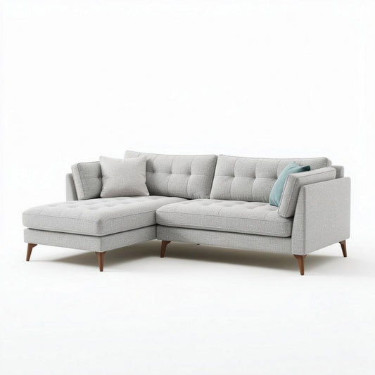Sofa narożna z tkaniny z funkcją spania w kolorze ciemnozielonym 200 x 90 x 85cm