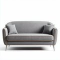 Sofa dwuosobowa w kolorze szarym z poduszkami 180 x 85 x 75cm