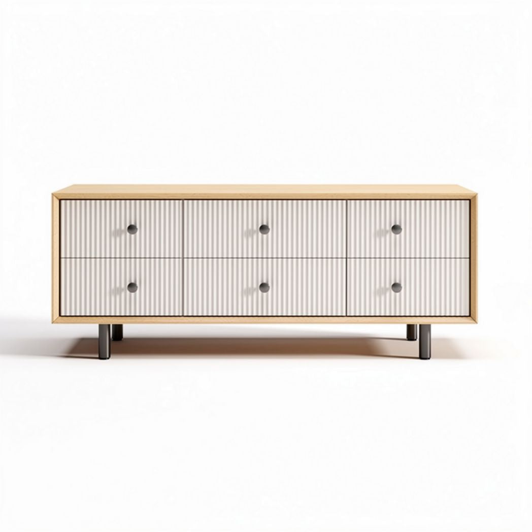 Szafka RTV z drewna i płyty MDF w kolorze białym 120 x 40 x 60cm